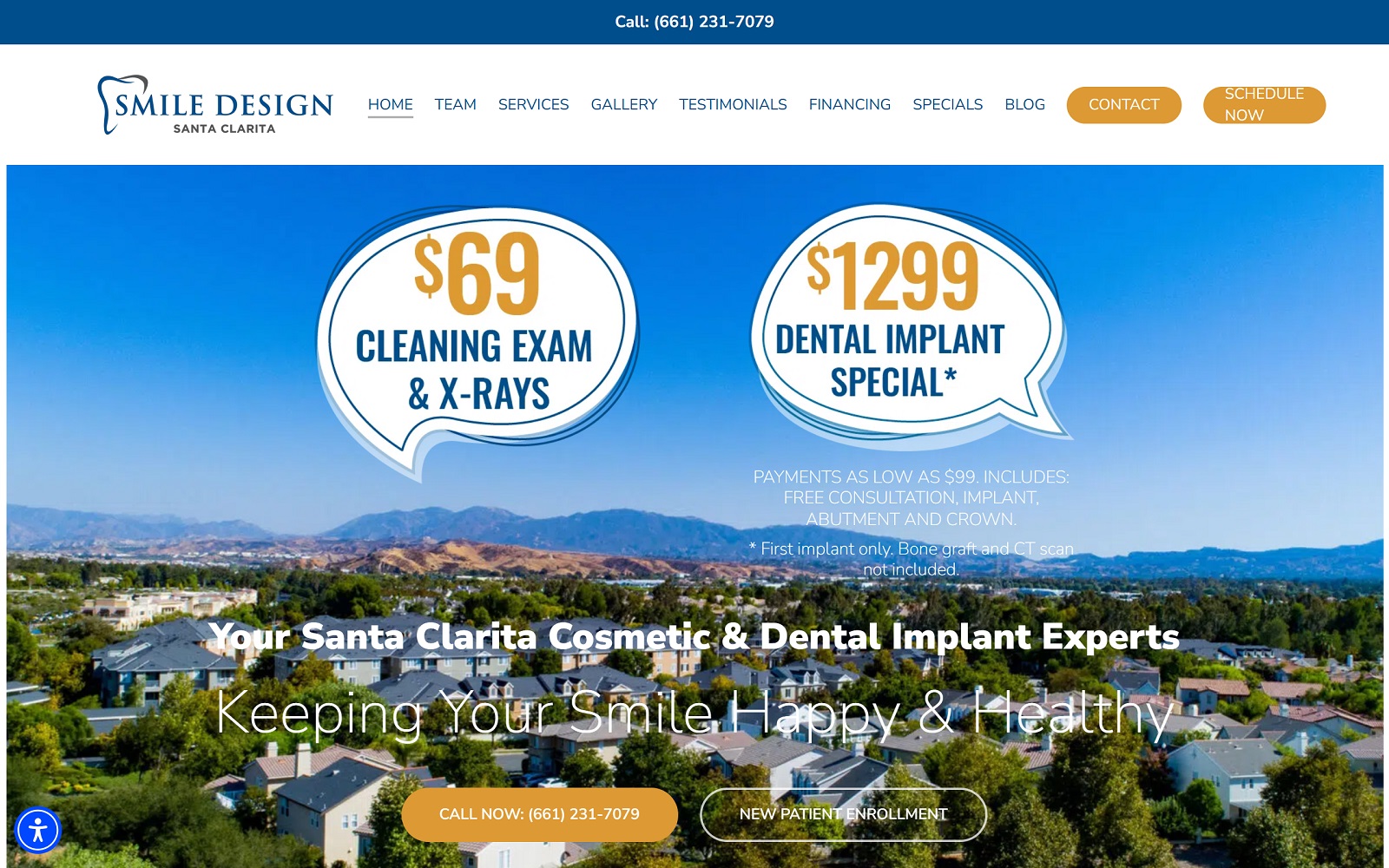 smiledesignsantaclarita.com screenshot