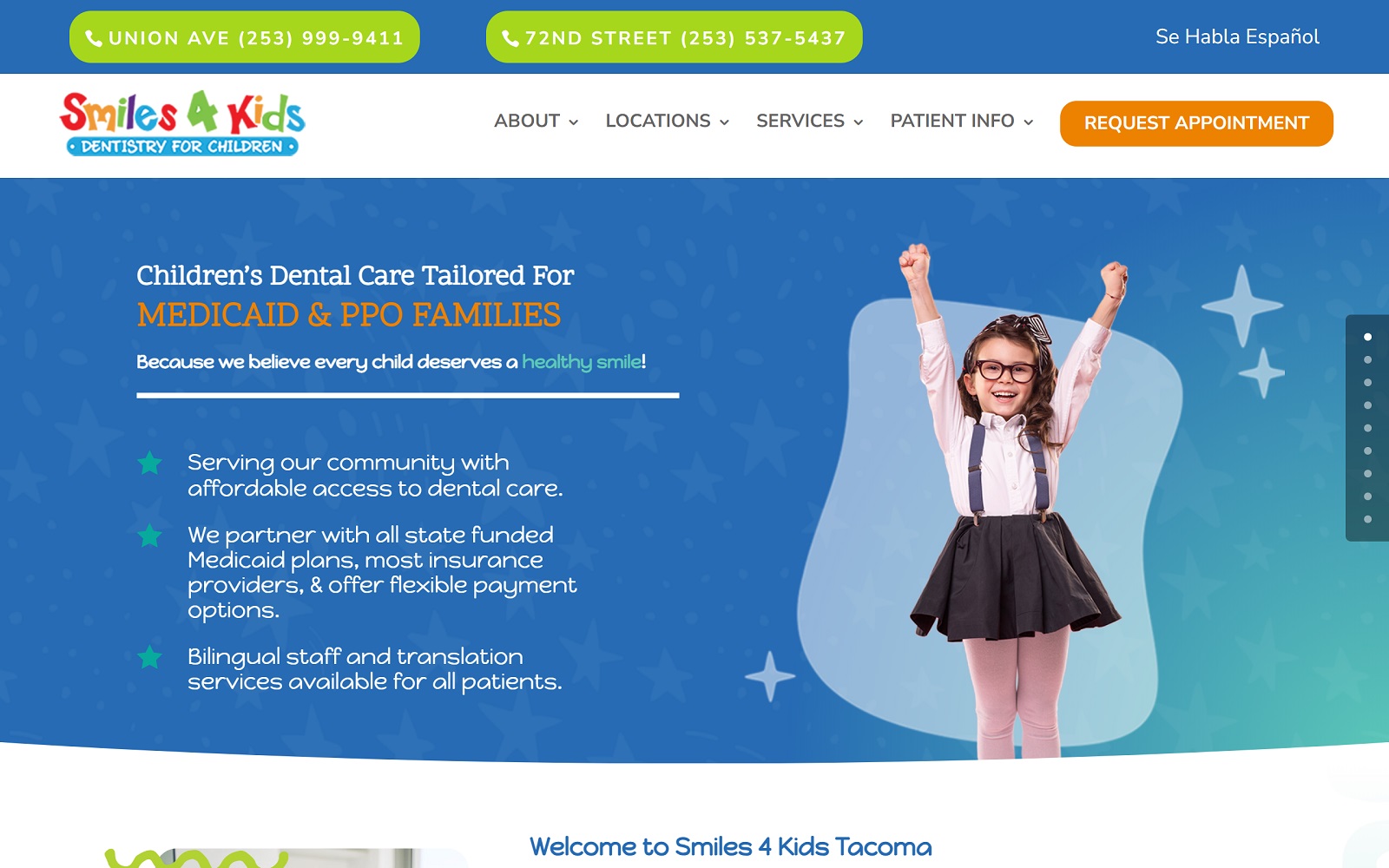 smiles4kidsdental.com screenshot