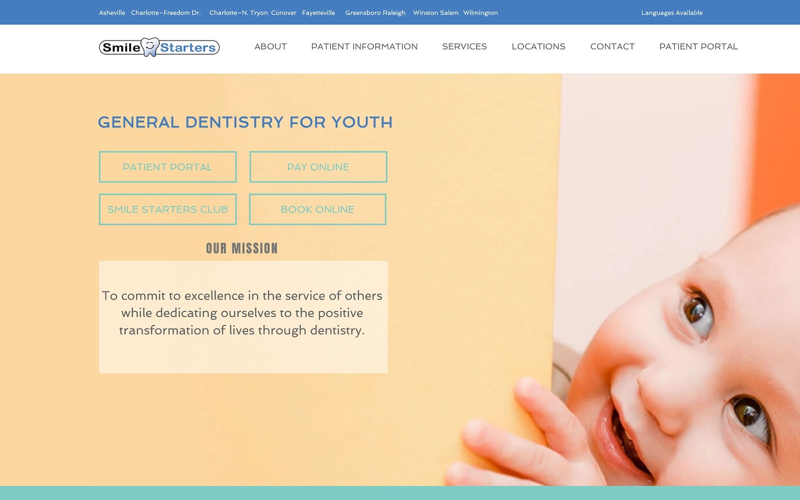 The Screenshot of Smile Starters Fayetteville smilestarterdental.com Website