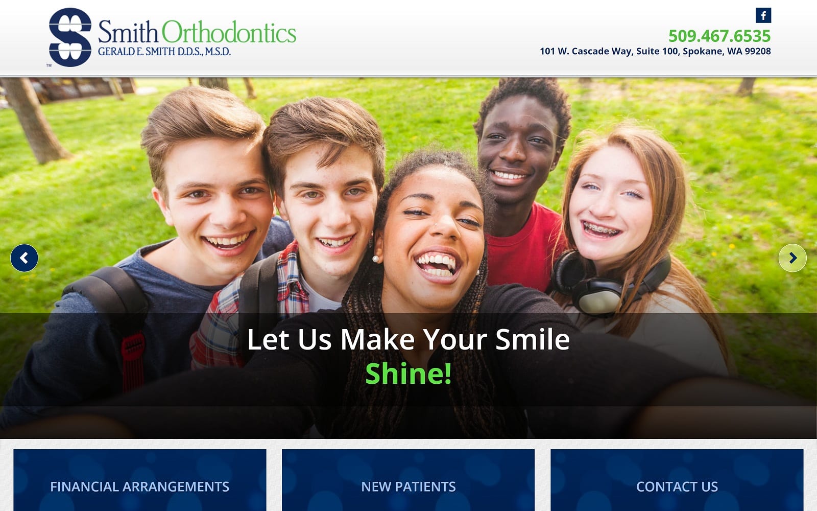 The Screenshot of Smith Orthodontics smithorthodontics.com Dr. Gerald E. Smith Website