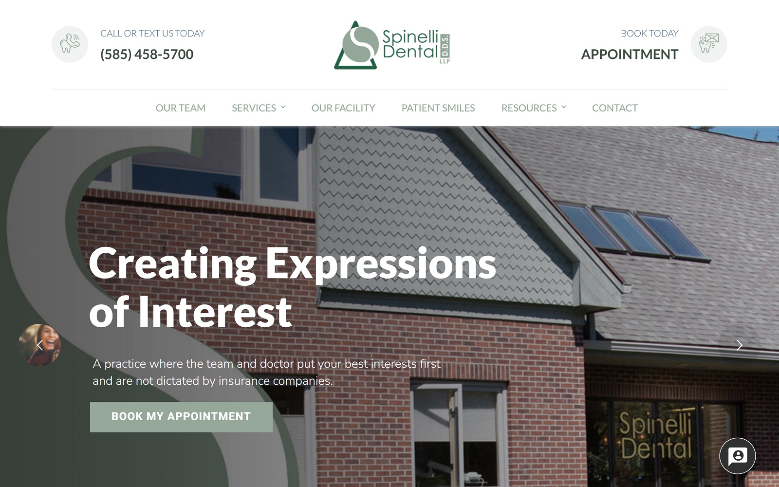 spinellidental.com screenshot