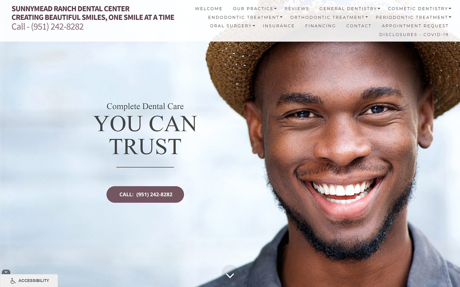 The Screenshot of Sunnymead Ranch Dental Center sunnymeadranchdental.com Website