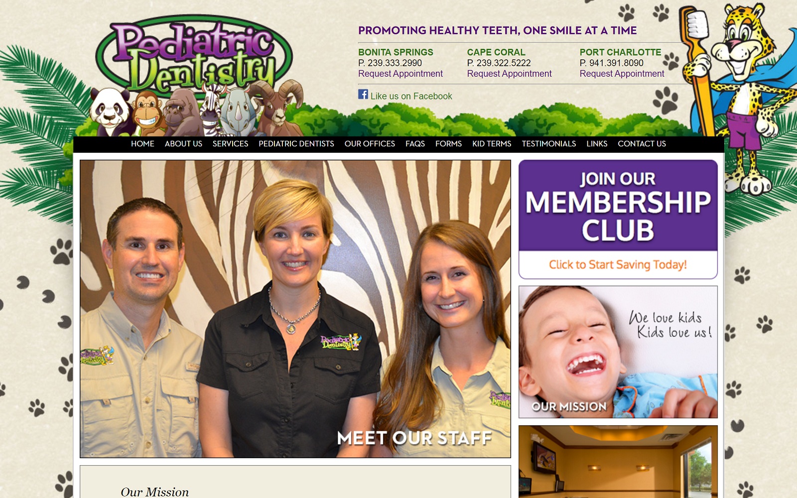The Screenshot of Pediatric Dentistry of Cape Coral swfl-pediatricdentistry.com Website
