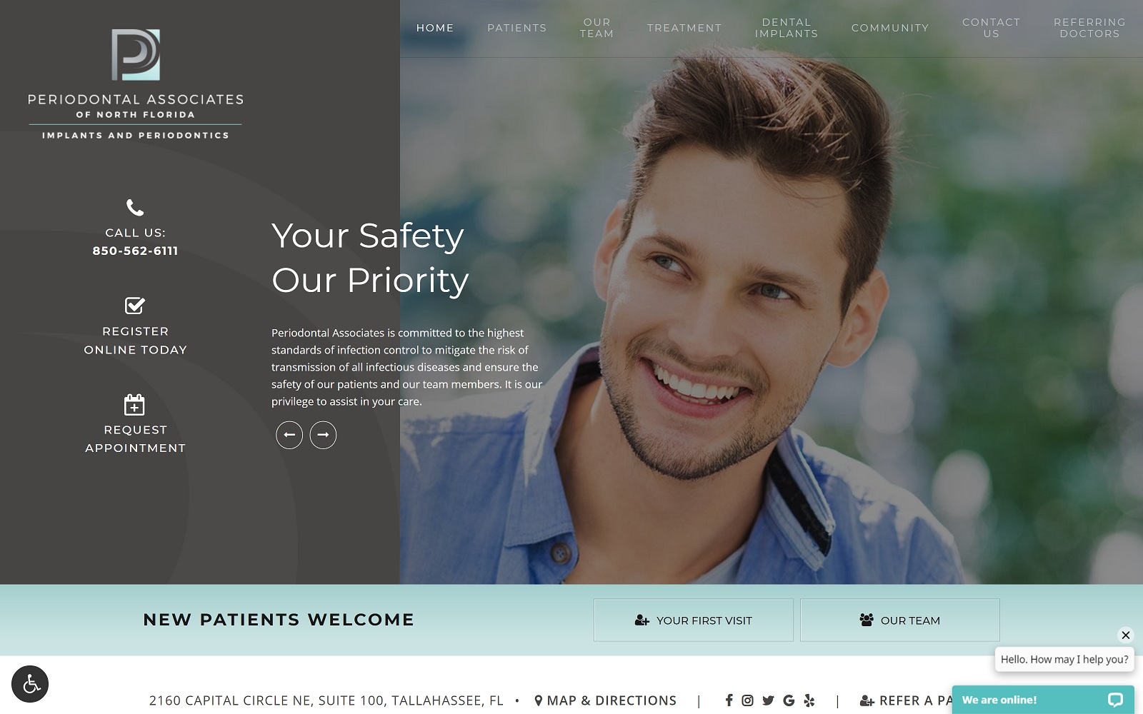 The Screenshot of Periodontal Associates of North Florida tallahasseeperio.com Website