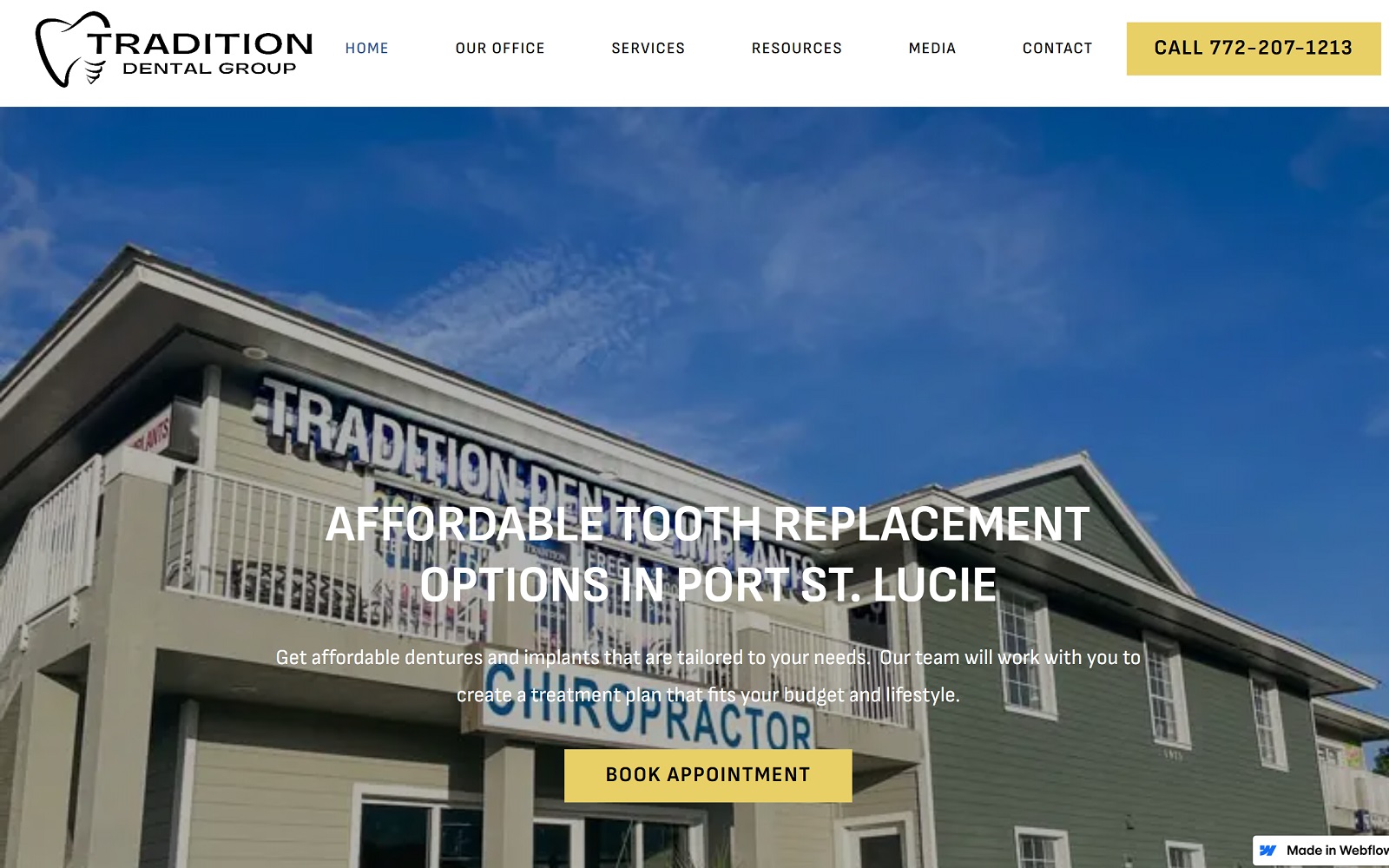 traditiondentalgroup.com screenshot