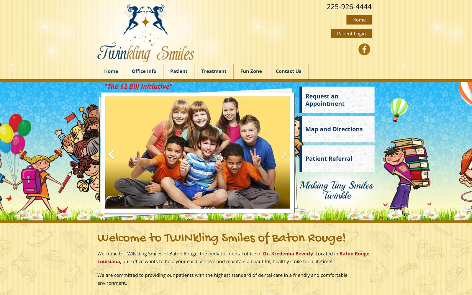 The Screenshot of Twinkling Smiles-Baton Rouge twinklingsmilesofbatonrouge.com Dr. Kredenna Beverly Website