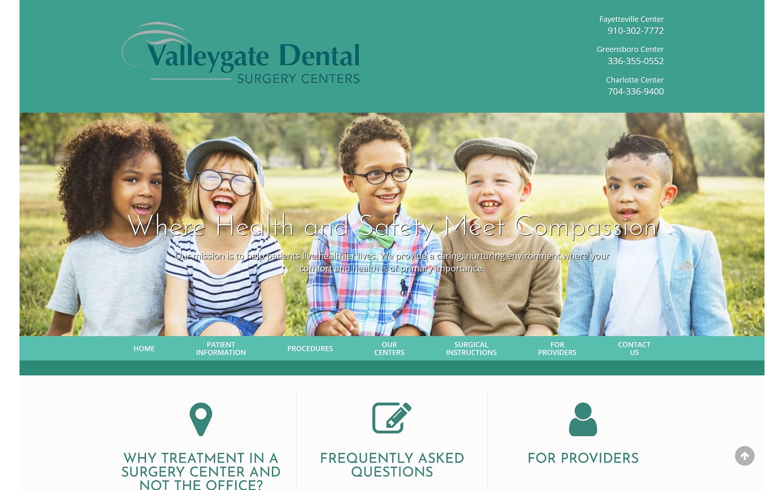 The Screenshot of Valleygate Dental Surgery Center valleygatedentalsurgery.com Website