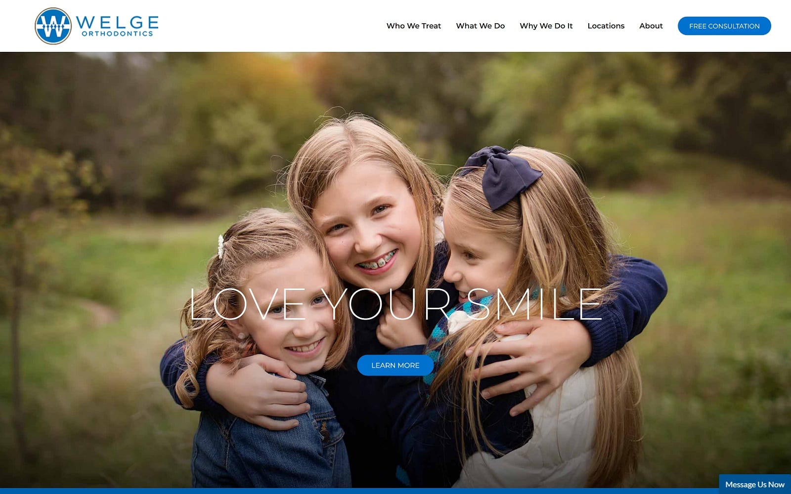 The Screenshot of Welge Orthodontics welgeorthodontics.com Dr. Marc Welge Website