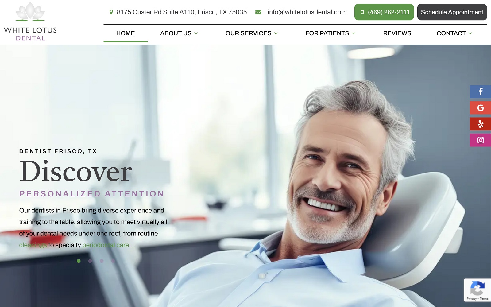 whitelotusdental.com screenshot
