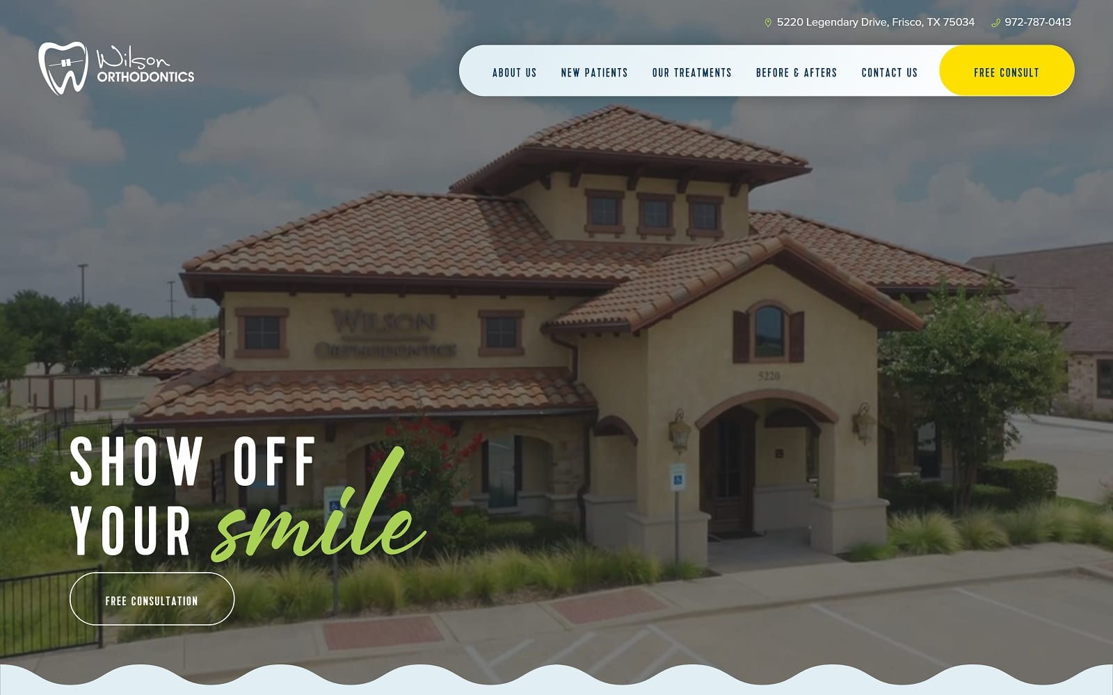 The Screenshot of Wilson Orthodontics wilsonorthodontics.com Dr. Evan G. Wilson Website