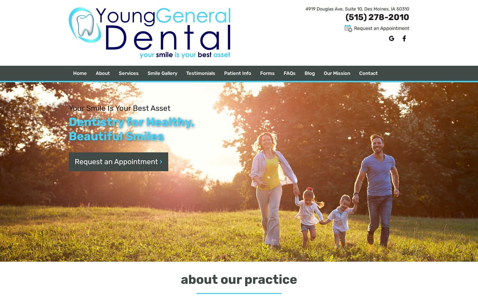 The Screenshot of Young General Dental ygdental.com Website