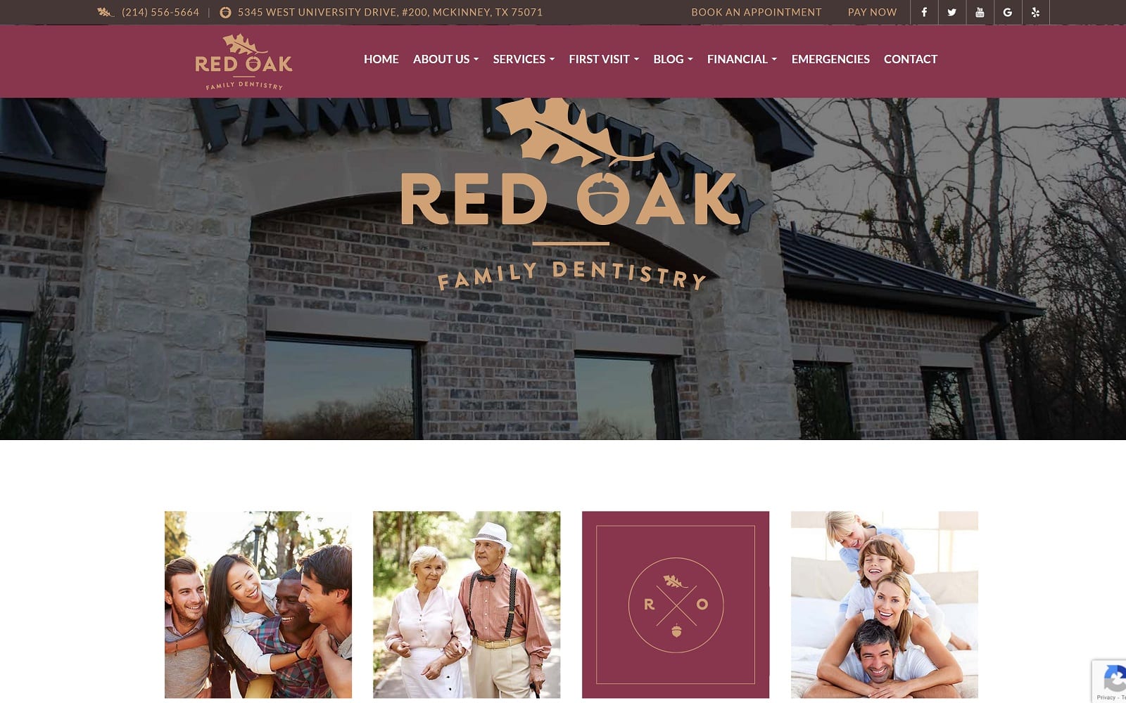 The Screenshot of Red Oak Family Dentistry yourmckinneydentist.com Website