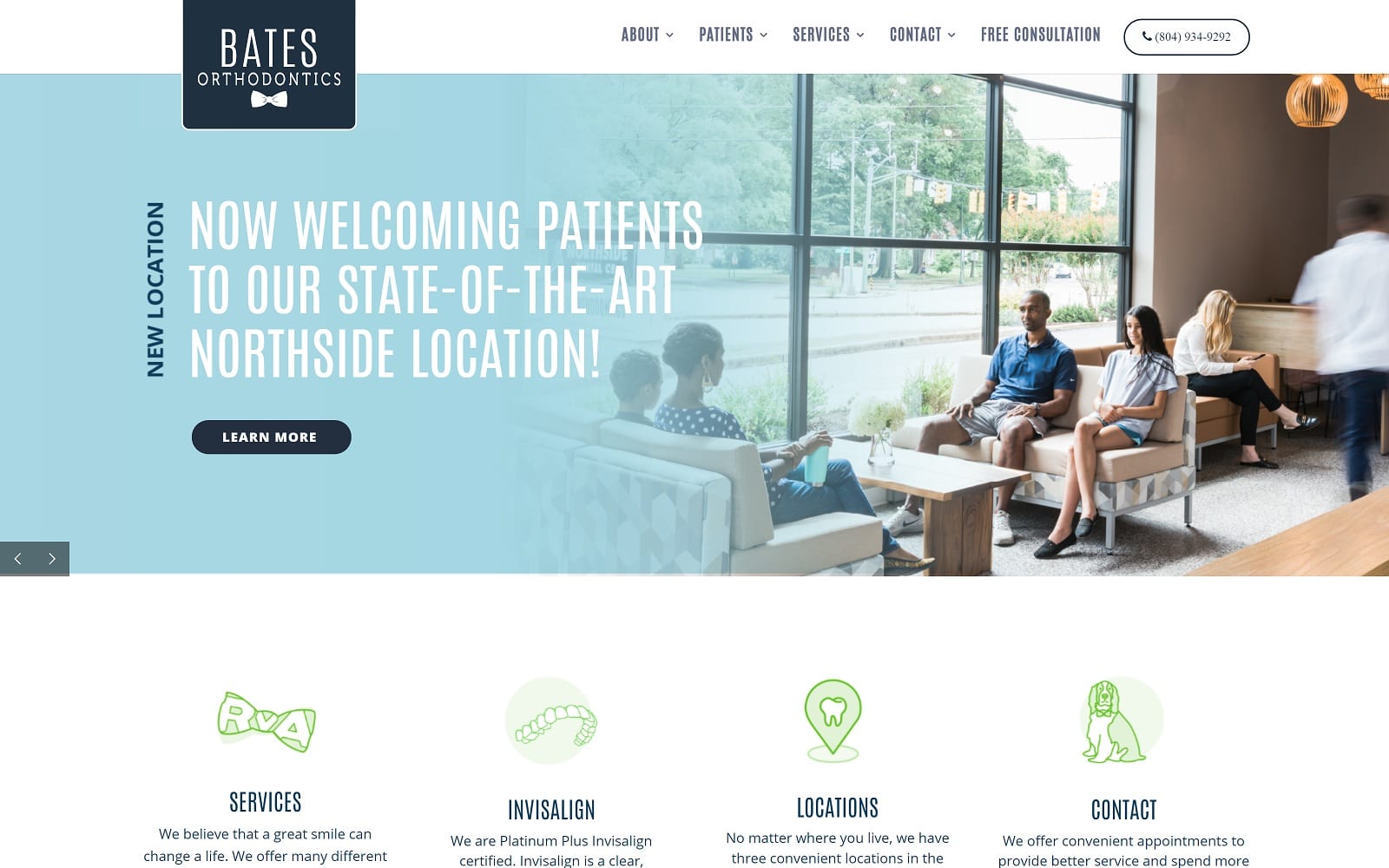 The Screenshot of Bates Orthodontics - West End Office batesbraces.com Dr. Sheldon Bates Website
