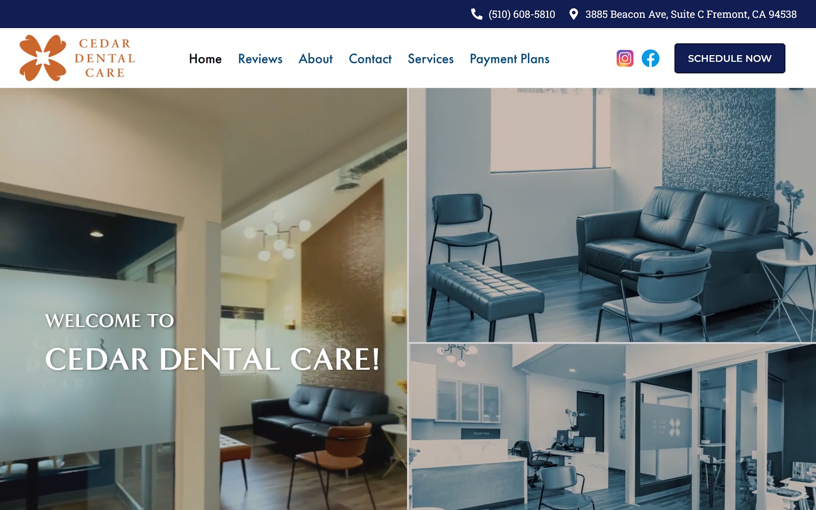 cedardentalcare.com screenshot
