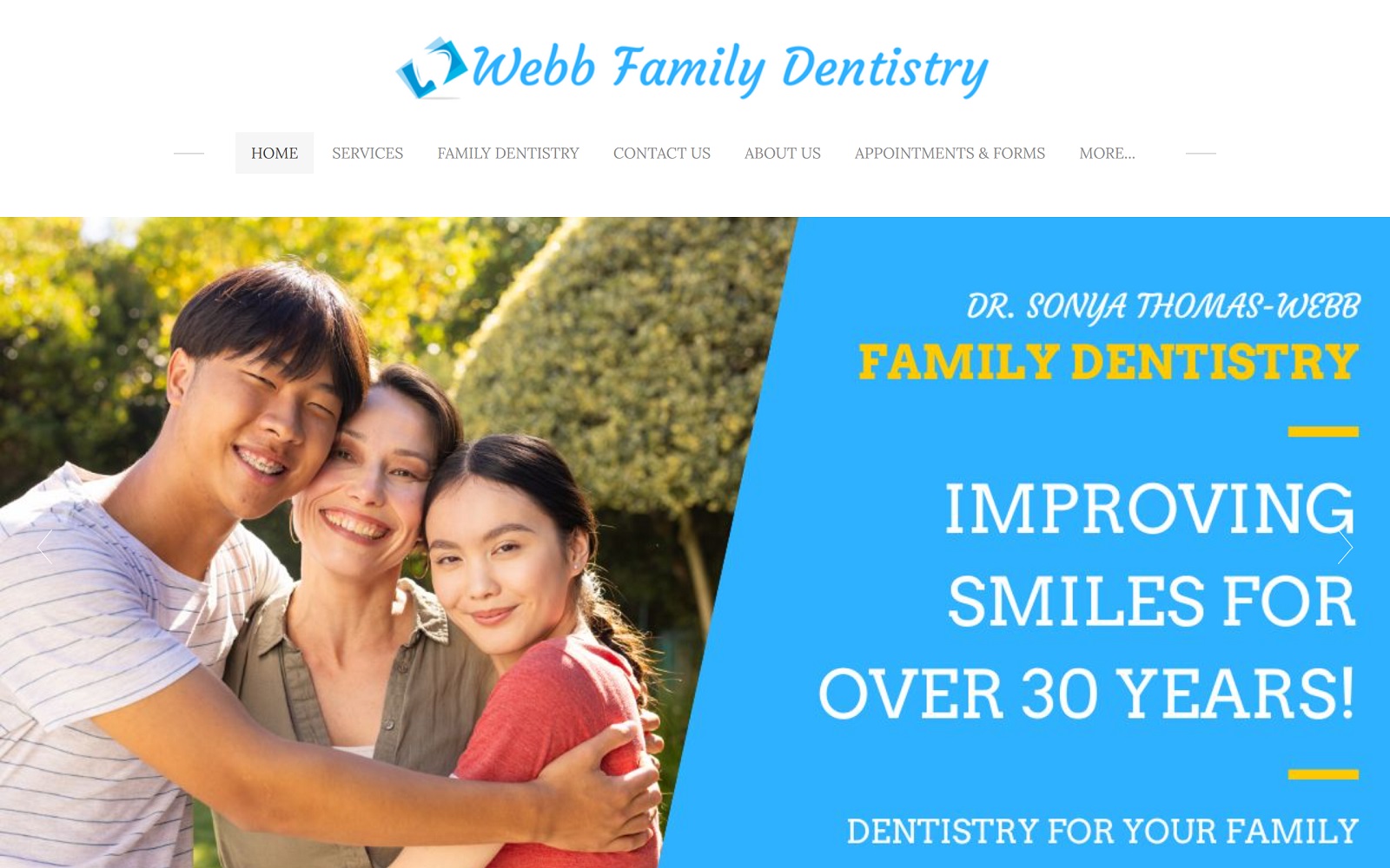 drwebbdds.com screenshot
