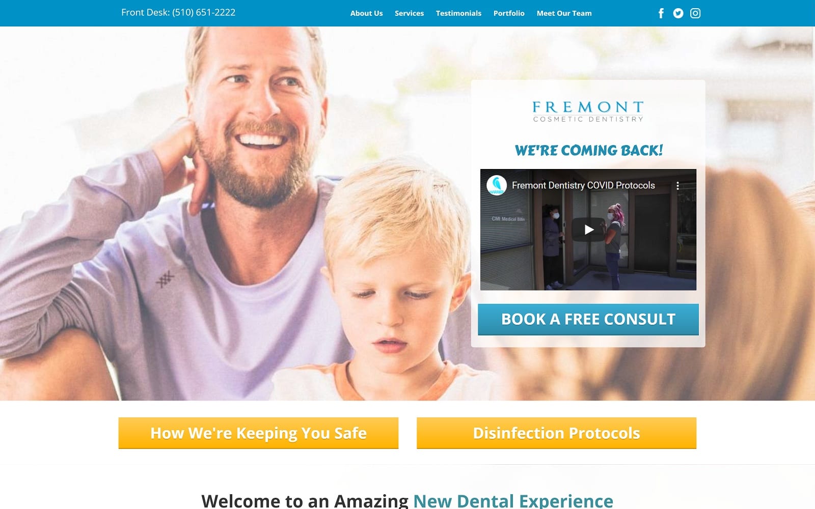 The Screenshot of Fremont Cosmetic Dentistry fremontcosmeticdentistry.com Website