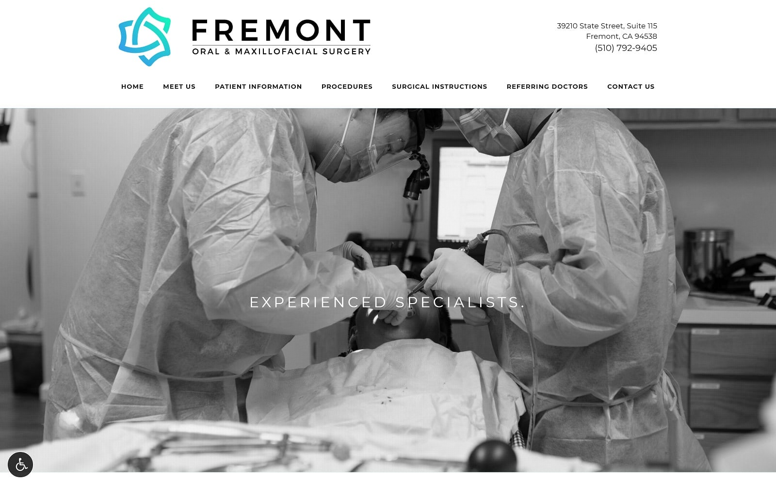 The Screenshot of Fremont Oral & Maxillofacial Surgery fremontoms.com Website