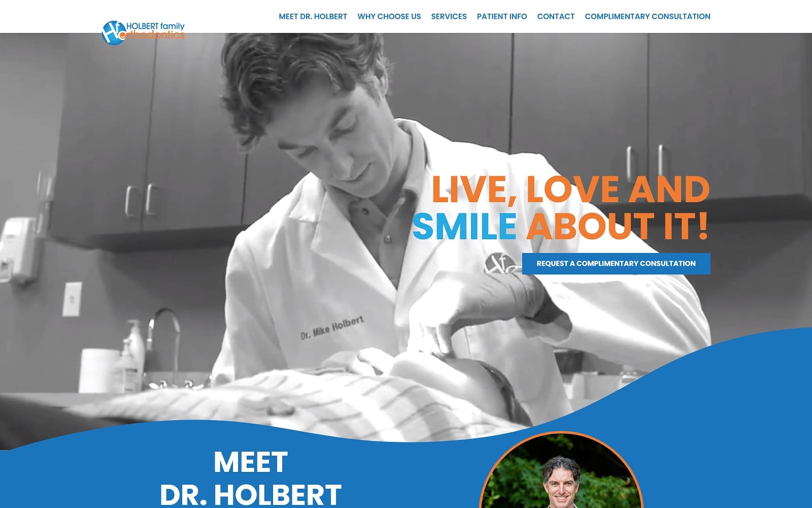 The Screenshot of Holbert Family Orthodontics holbertbraces.com Website