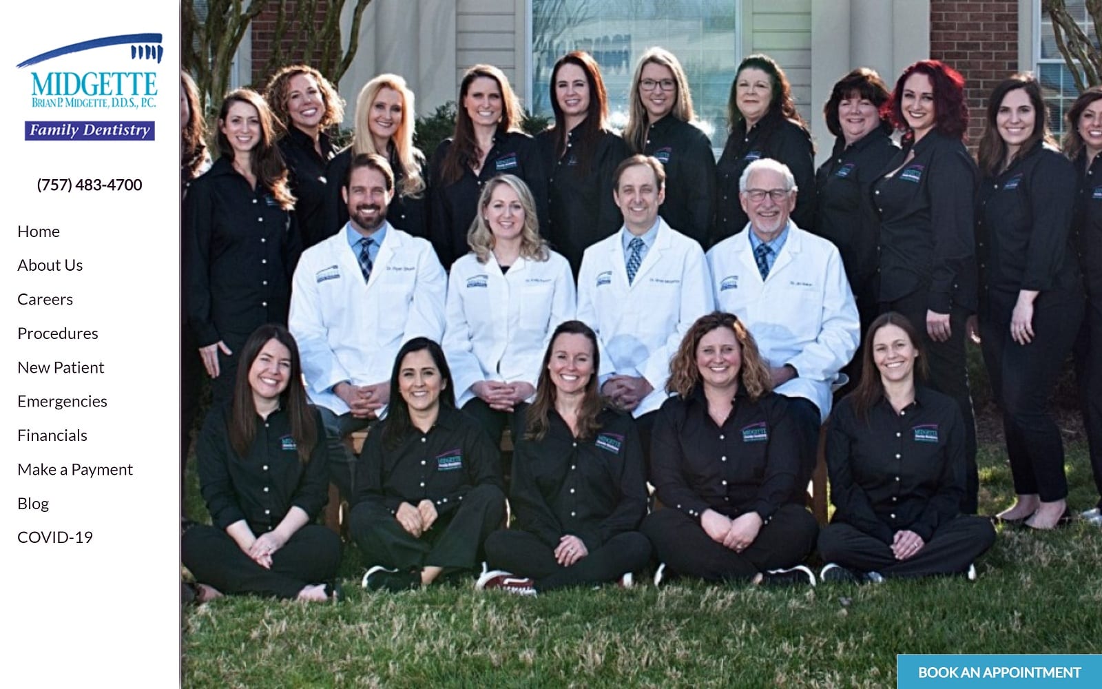 The Screenshot of Midgette Family Dentistry midgettefamilydentistry.com Website