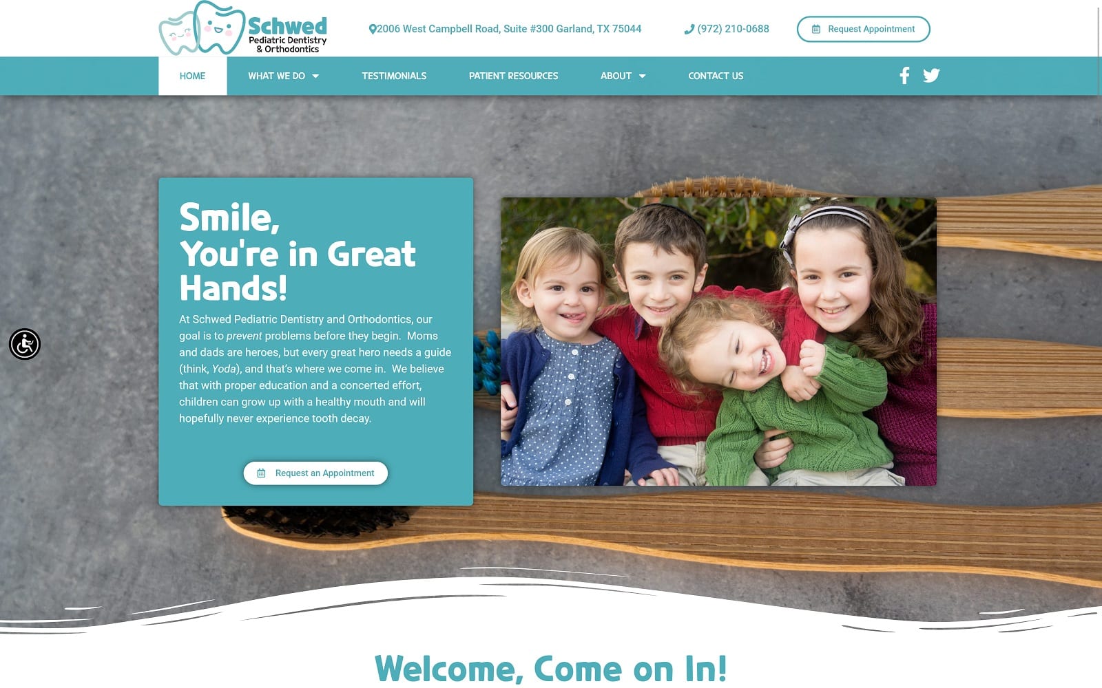 The Screenshot of Schwed Pediatric Dentistry and Orthodontics schwedkidsdental.com Website