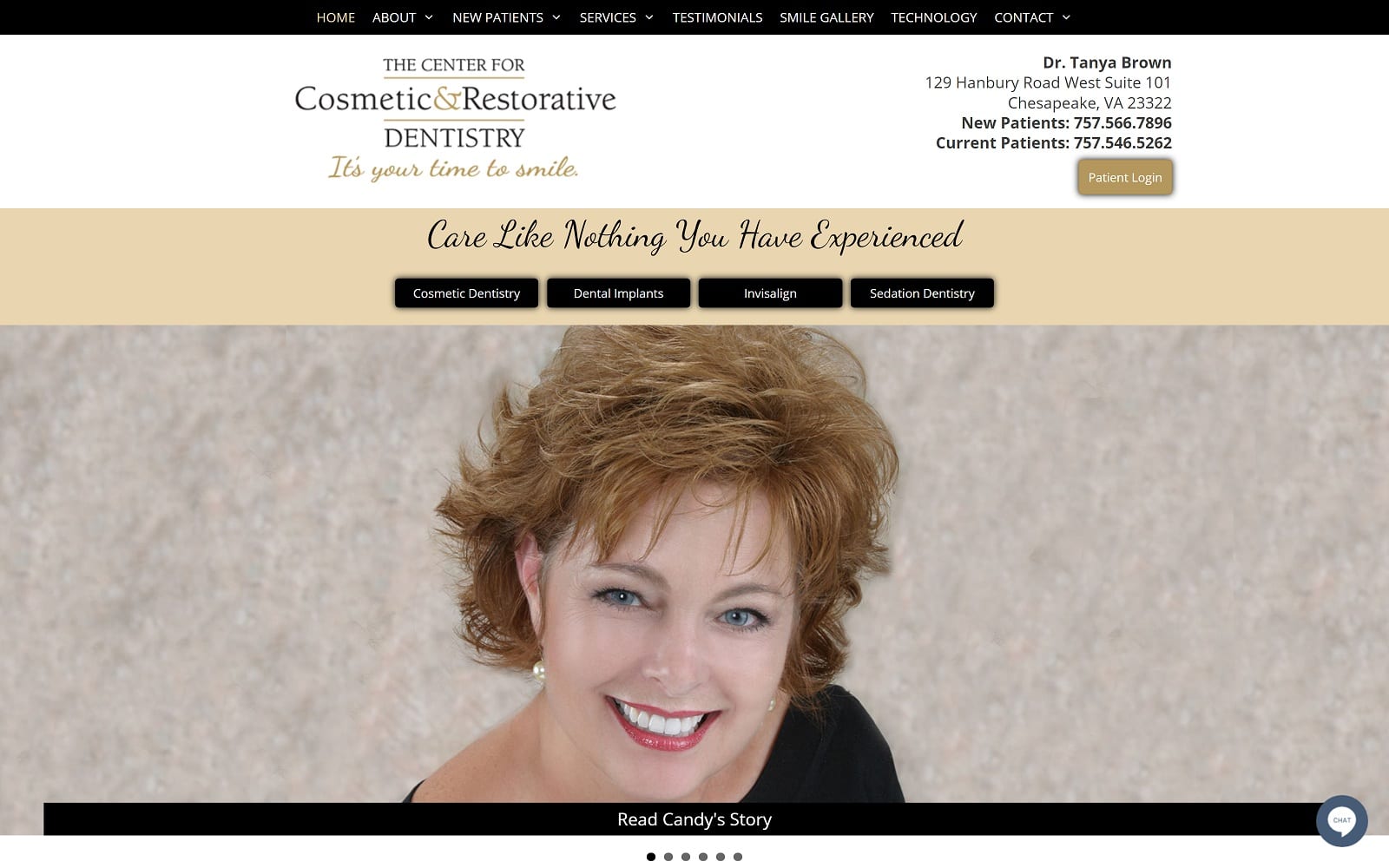 The Screenshot of Tanya Brown, DMD, FAGD tccrd.com Website