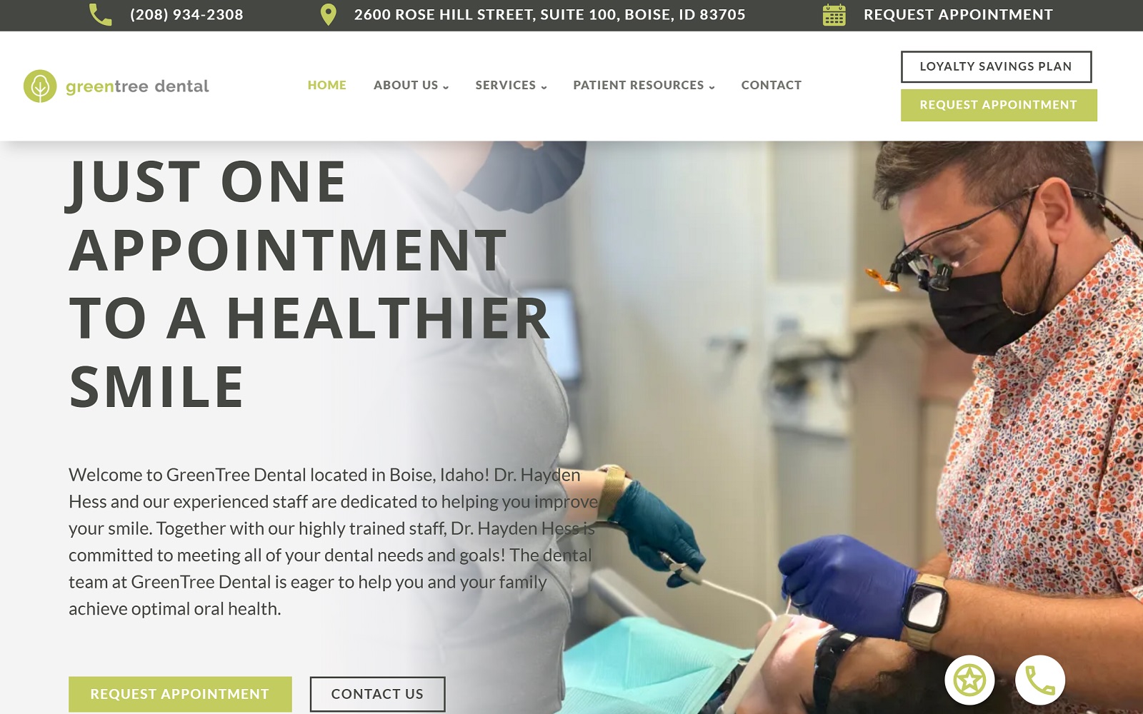 yourboisedentist.com screenshot