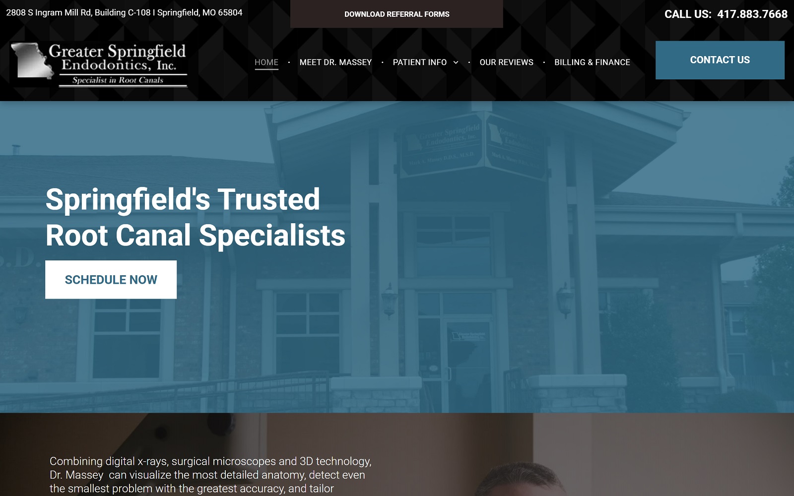 greaterspringfieldendo.com screenshot