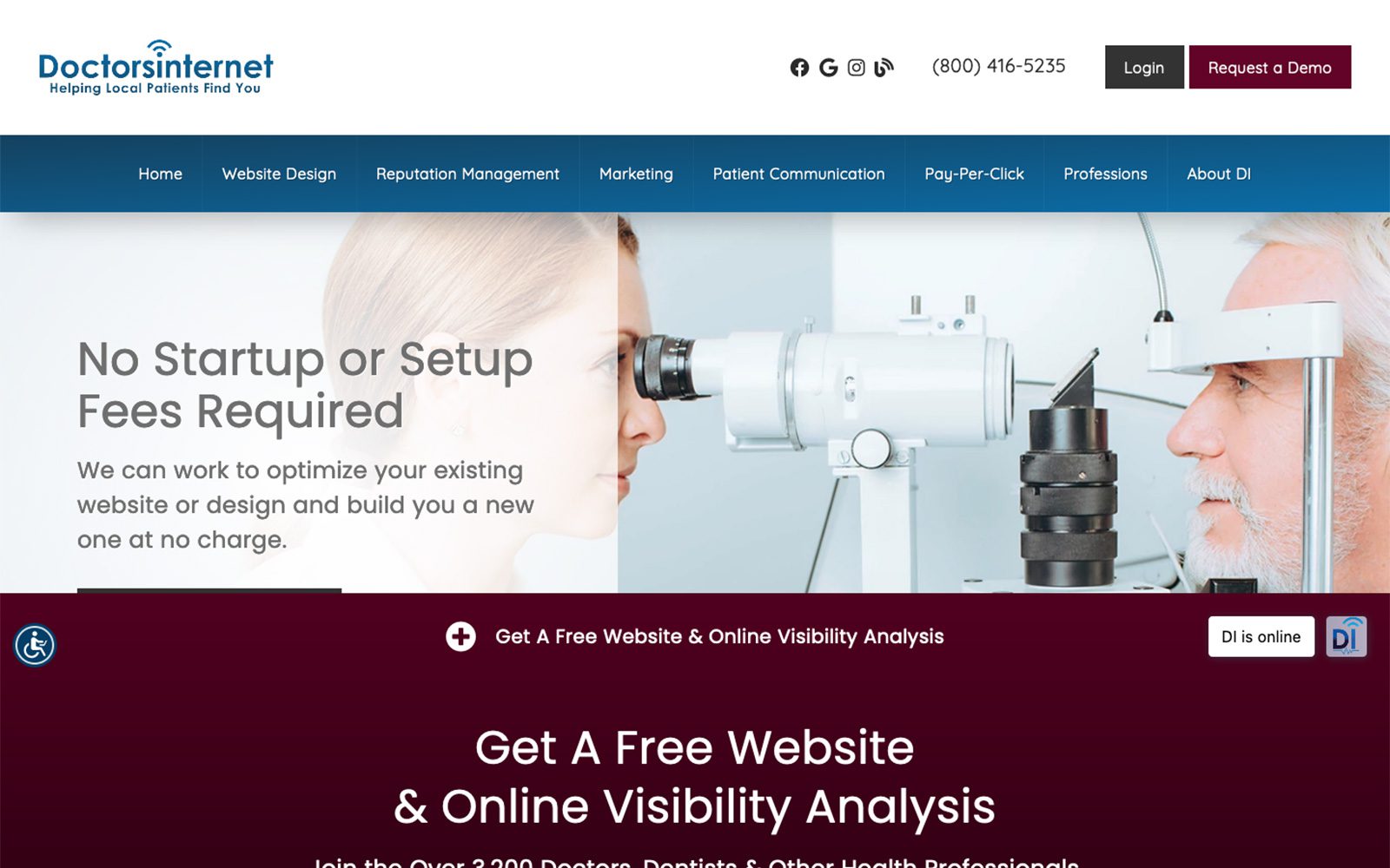 Screenshot of DoctorsInternet (doctorsinternet.com)