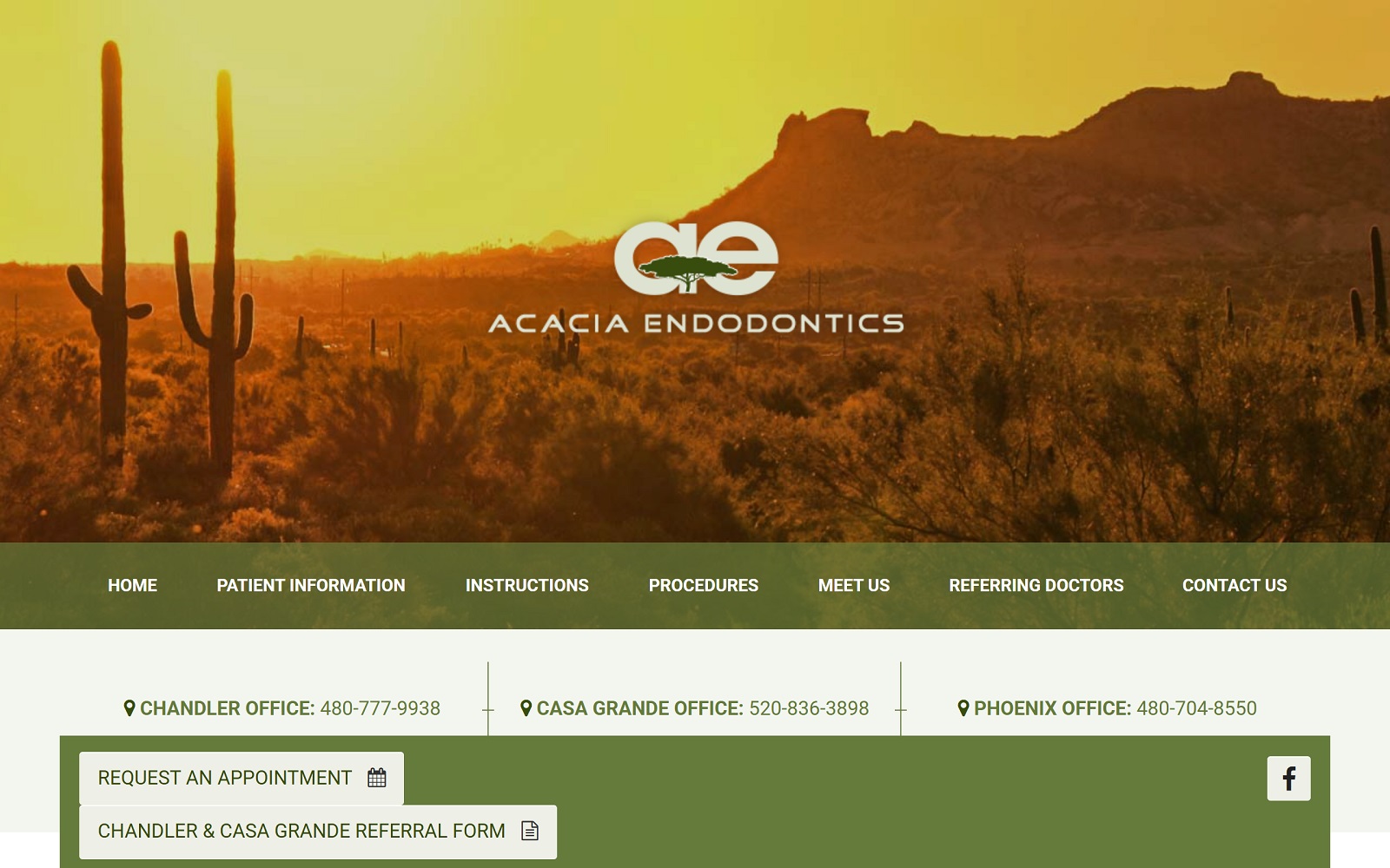 acacia-endo.com screenshot