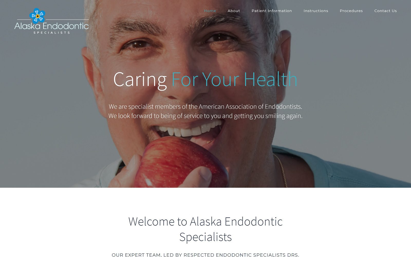 The Screenshot of Alaska Endodontics Specialists LLC Website
