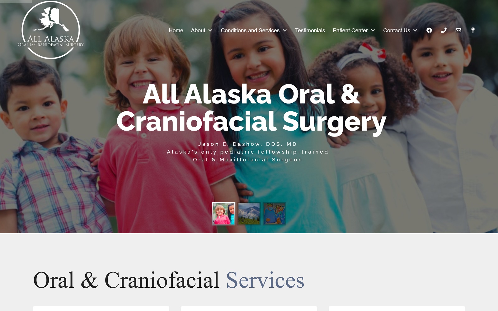 allalaskaoralcraniofacialsurgery.com screenshot