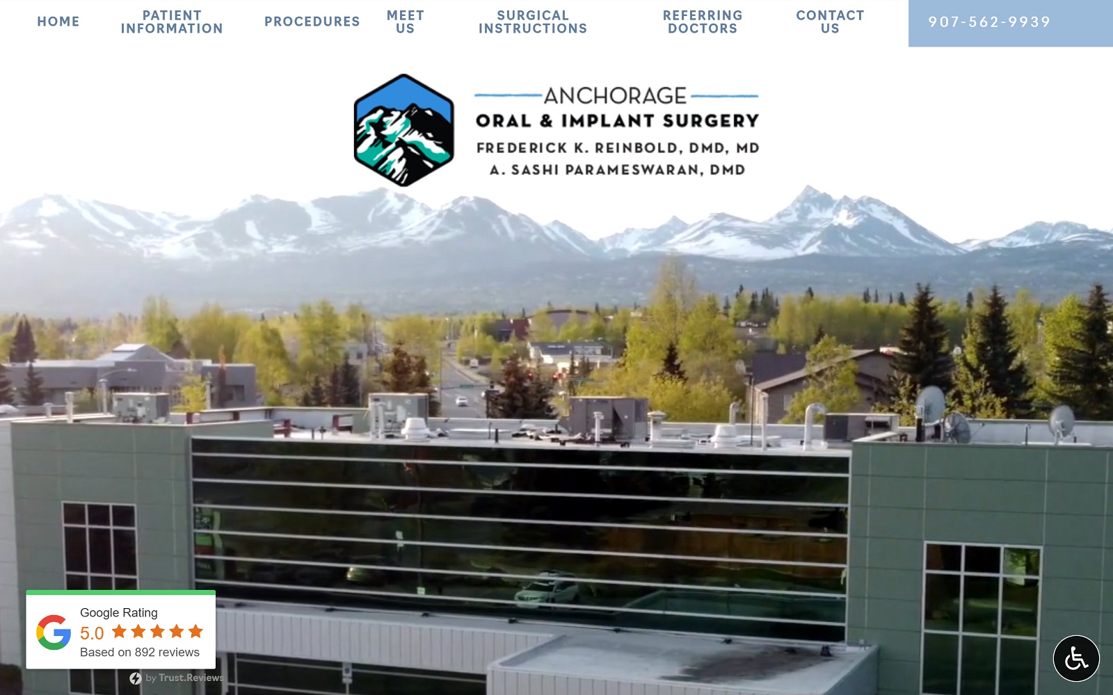 anchorageoralsurgery.com screenshot
