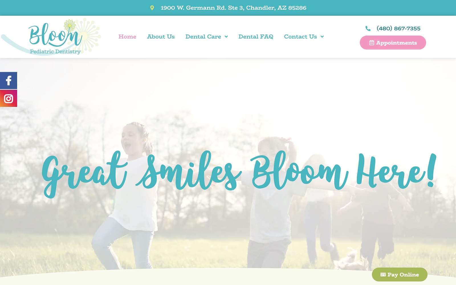 bloompediatricdentistry.com screenshot