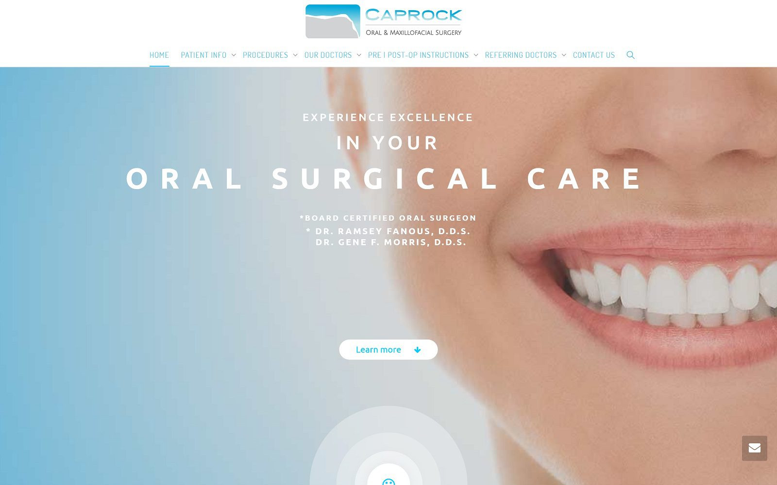 The Screenshot of Caprock Oral & Maxillofacial Surgery / Dr. Ramsey M. Fanous D.D.S. Website