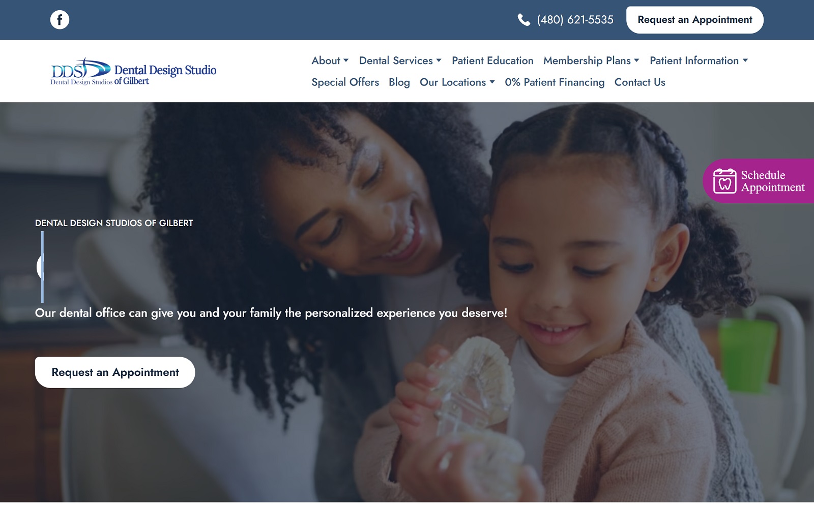 dentistsgilbert.com screenshot