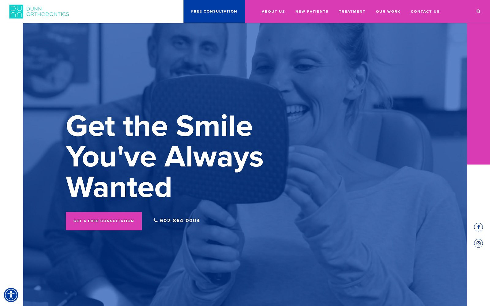 The Screenshot of Dunn Orthodontics Website