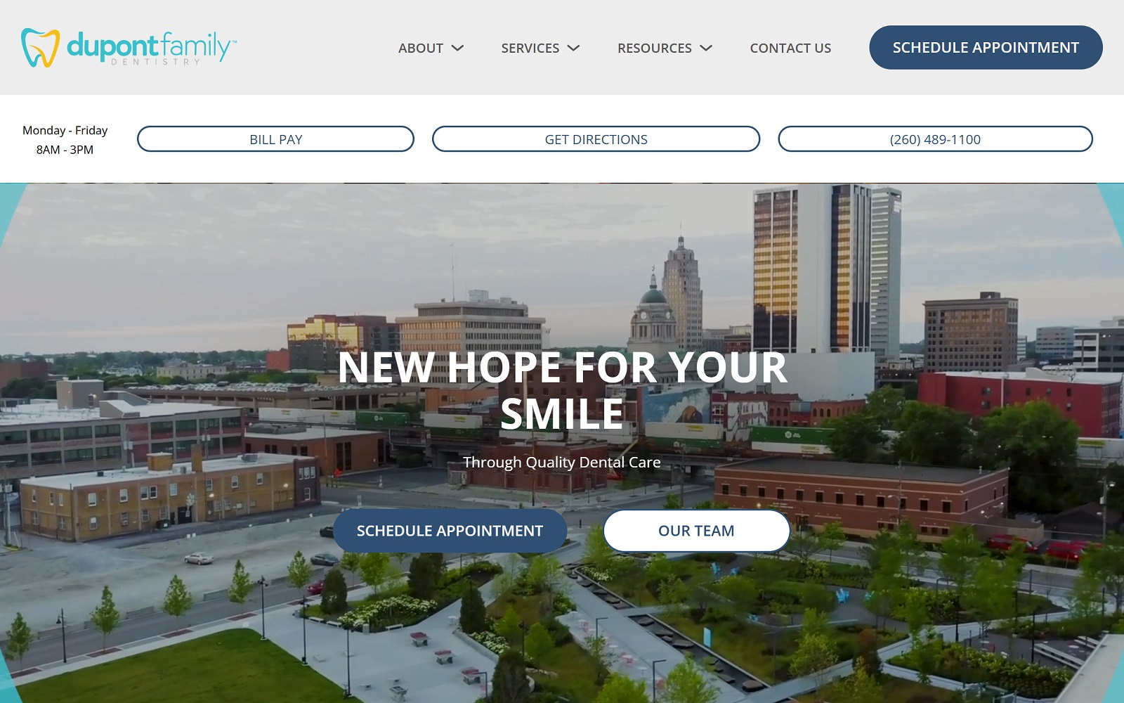 dupontfamilydentistry.com screenshot