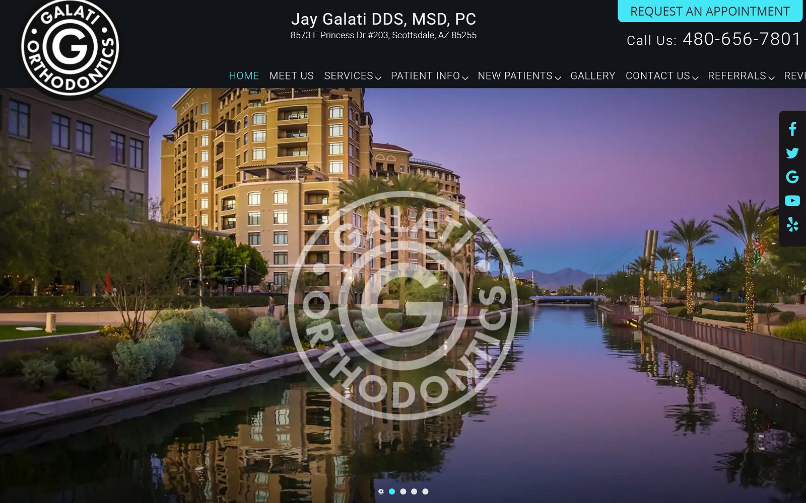 The Screenshot of Galati Orthodontics Dr. Jay Galati Website