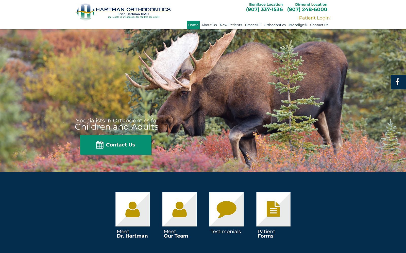 The Screenshot of Hartman Orthodontics Dr. Brian Hartman Website