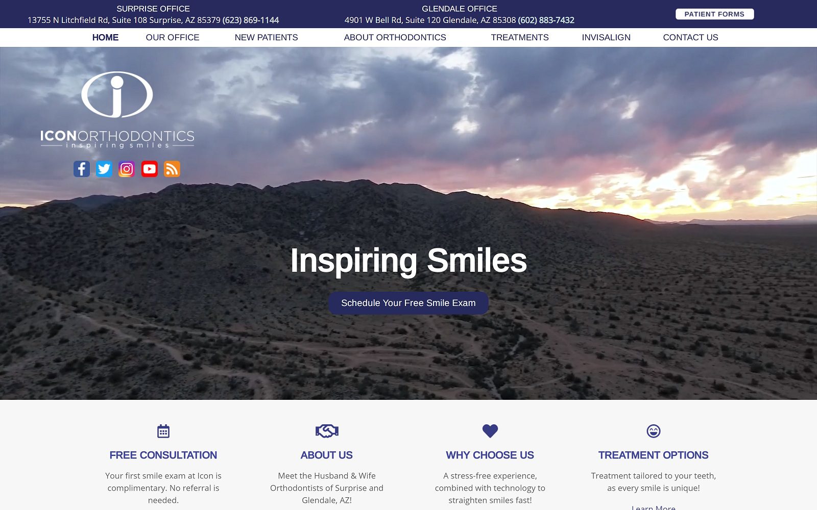 The Screenshot of Icon Orthodontics: Glendale Website