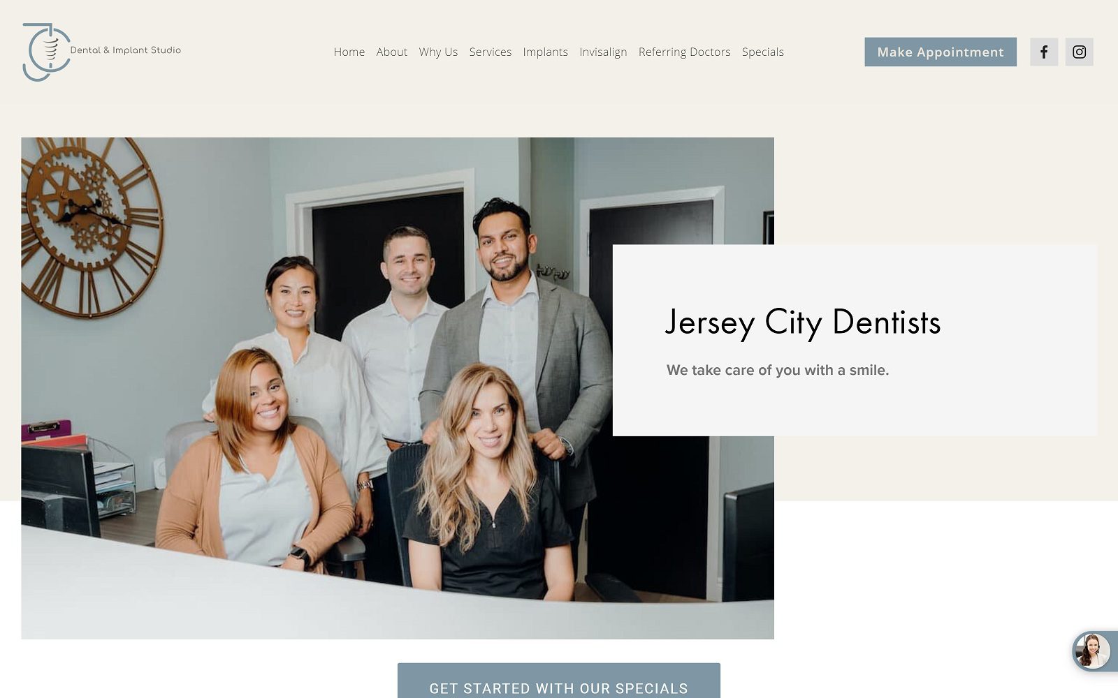 The Screenshot of JC Dental & Implant Studio Website