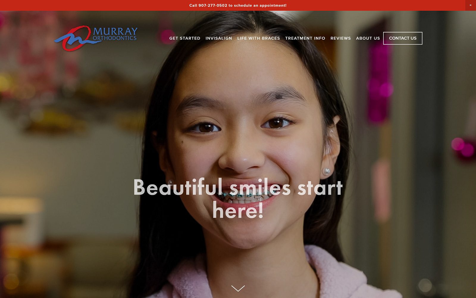 The Screenshot of Murray Orthodontics - South Anchorage Dr. John Murray Website
