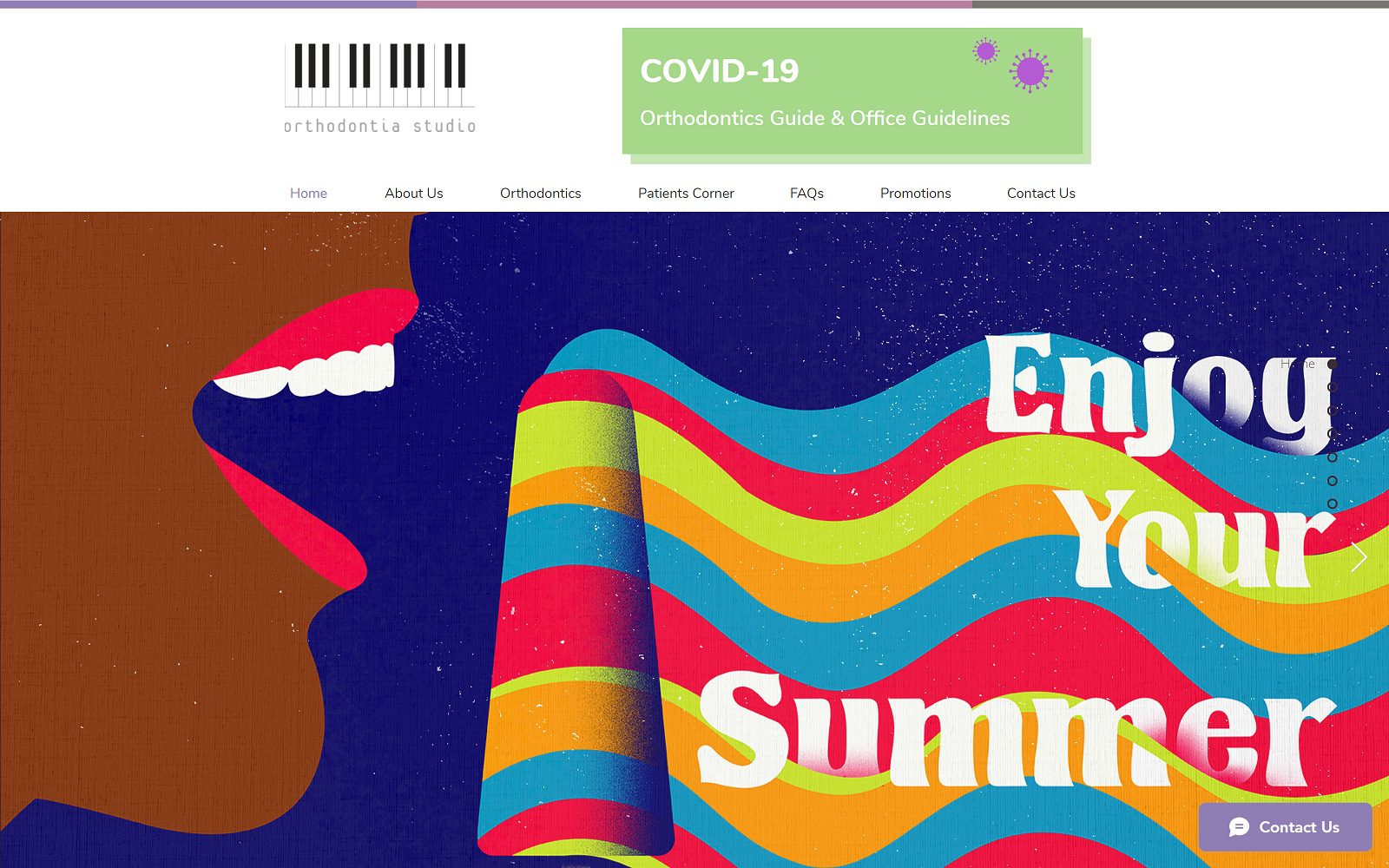 The Screenshot of Orthodontia Studio Website