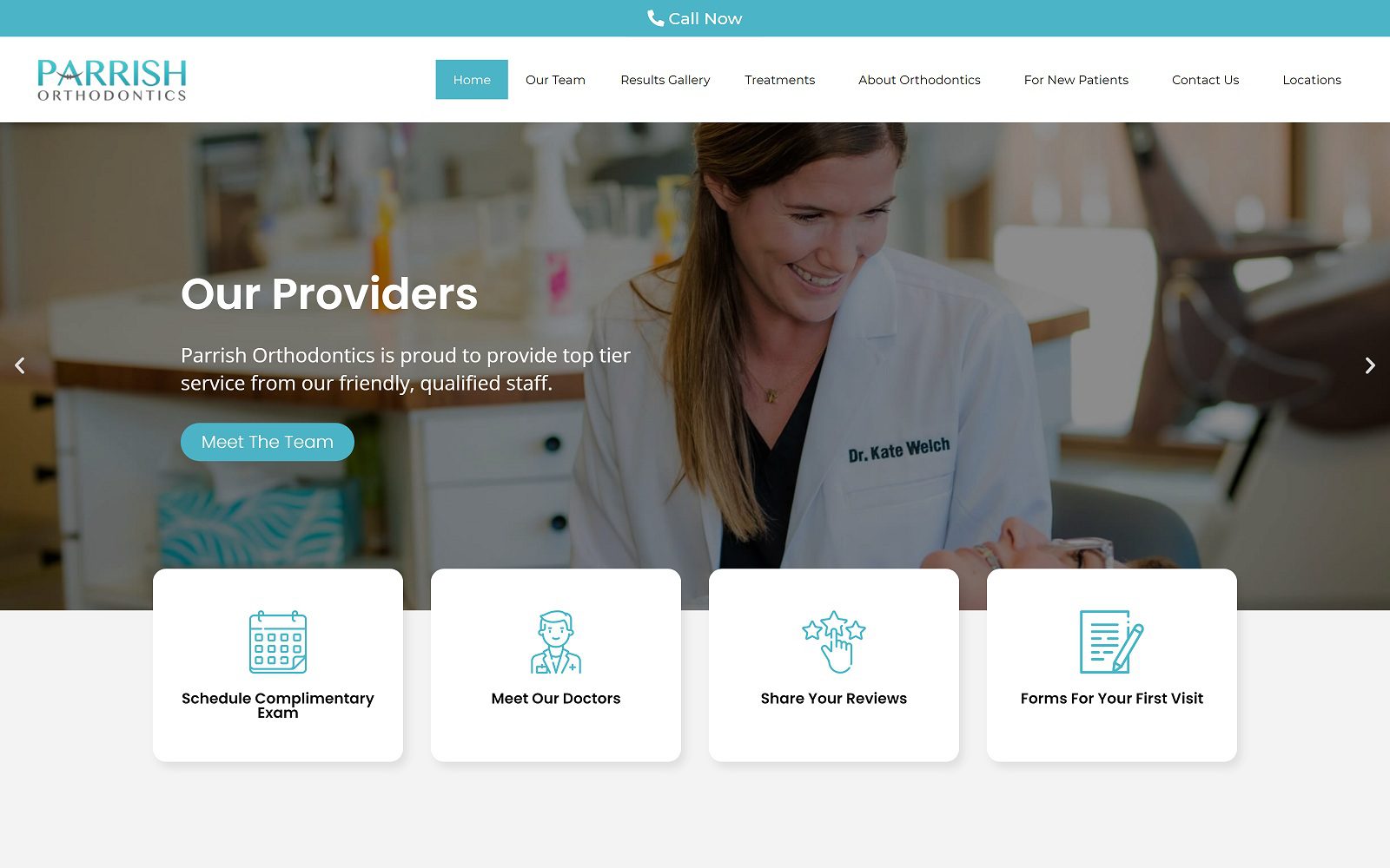 The Screenshot of Parrish Orthodontics Maplecrest Road | Fort Wayne Website