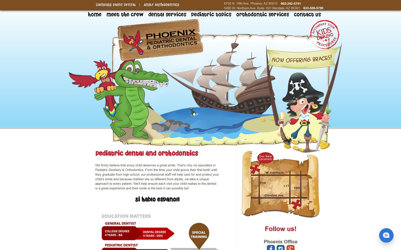 The Screenshot of Pediatric Dental & Orthodontics Website