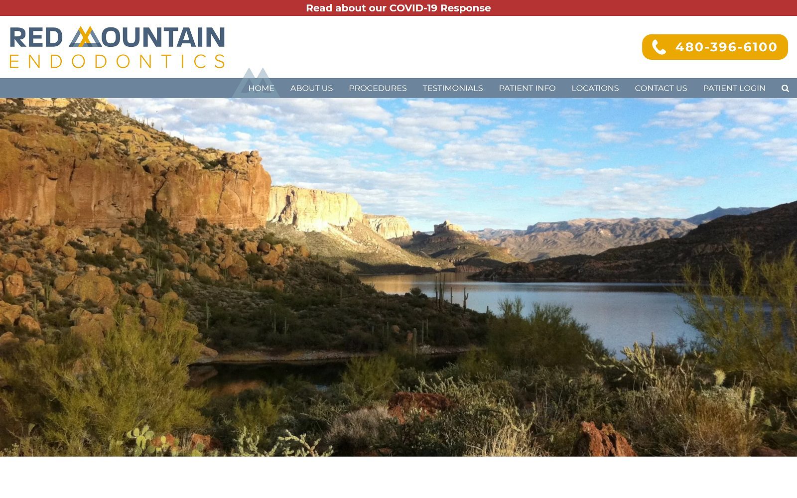 The Screenshot of Red Mountain Endodontics Queen Creek Website