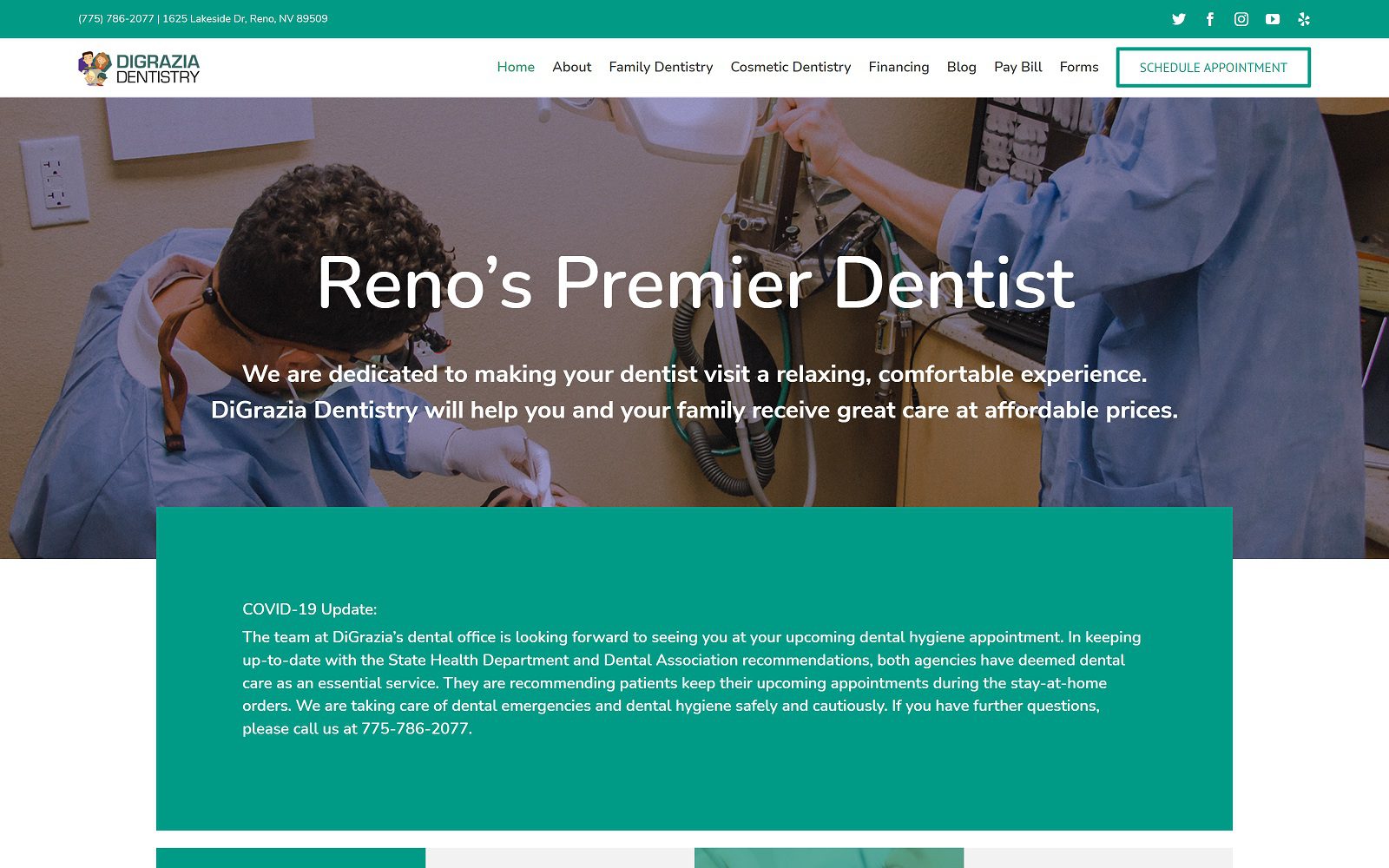 The Screenshot of DiGrazia Dentistry | Dr. John DiGrazia, DDS Website