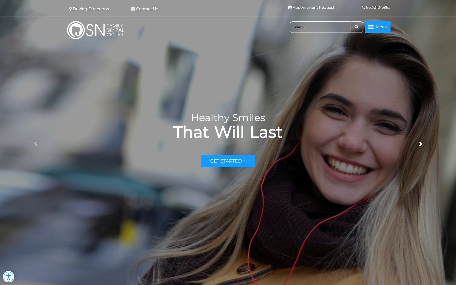 The Screenshot of SN Family Dental Center Dr. Navneeth Rai Website