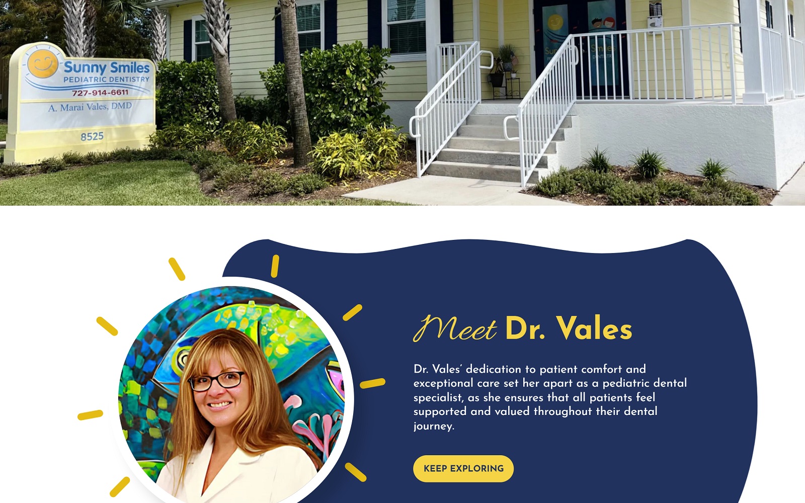 sunnysmilespediatricdentist.com screenshot