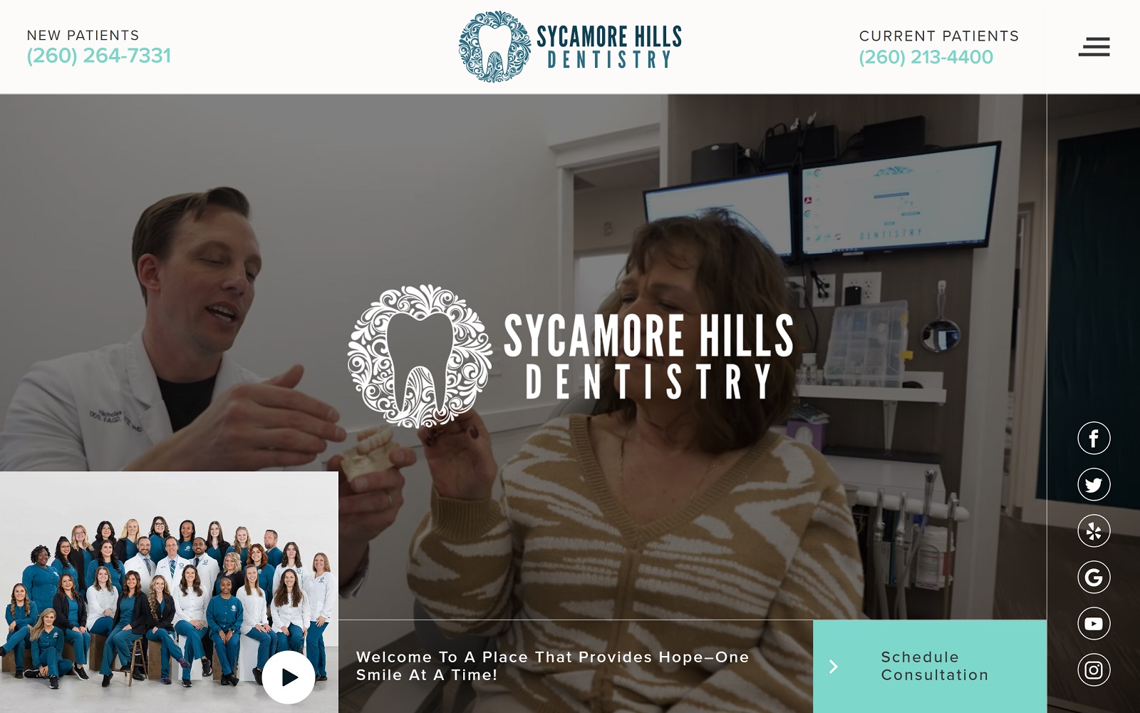 sycamorehillsdentistry.com screenshot